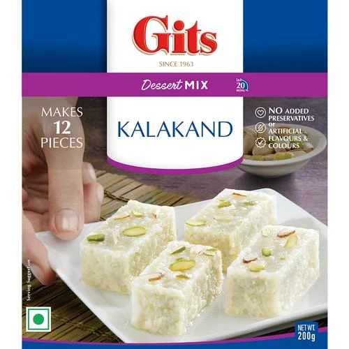 Gits Dessert Mix - Kalakand, 200 g Carton-1.webp